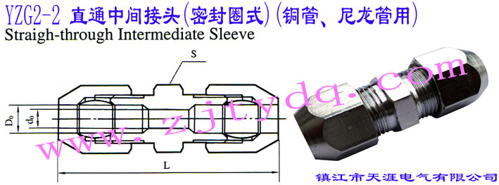YZG2-2 ֱͨg^(ܷȦʽ)(~)Straight-through Intermediate Sleeve